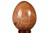 Polished Peach Moonstone Egg - Madagascar #182386-1
